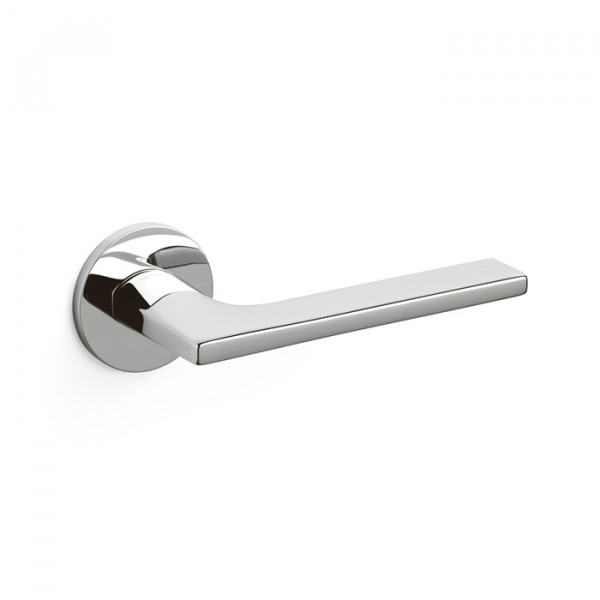 Maniglia olivari lotus m238 con rosetta e bocchetta tonde basse diametro 51 mm cromato per porte da interni