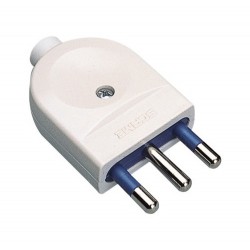 Spina 16a 2p+t, uscita cavo assiale fermacavo isol