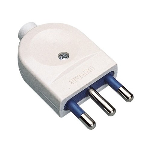 Spina 16a 2p+t, uscita cavo assiale fermacavo isol