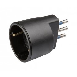 Adattatore con spina 10a 2p+t e presa 10-16a 2p+t