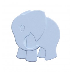 Pomolo elefante plastica 52x55 mm celeste