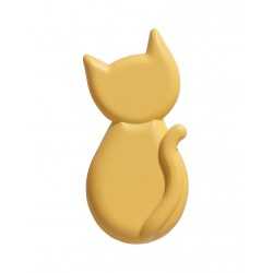 Pomolo gatto plastica 27x55 mm giallo