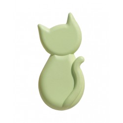 Pomolo gatto plastica 27x55 mm verde