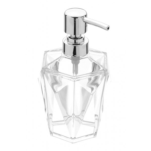 Dispenser sapone linea diamante in abs bianco