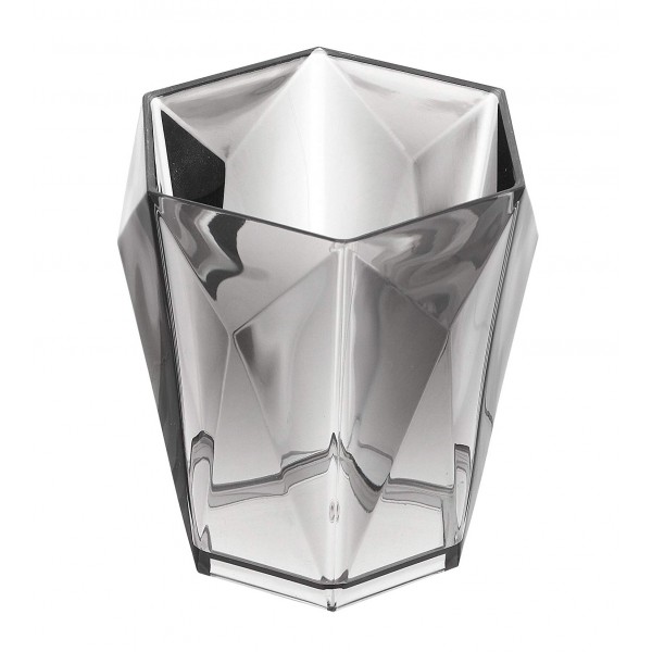 Porta spazzolino linea diamante in abs grigio