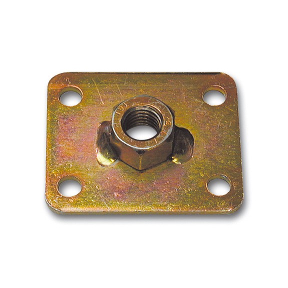 Piastra diritta c/dado m8 60x50x3 mm tropicalizz.