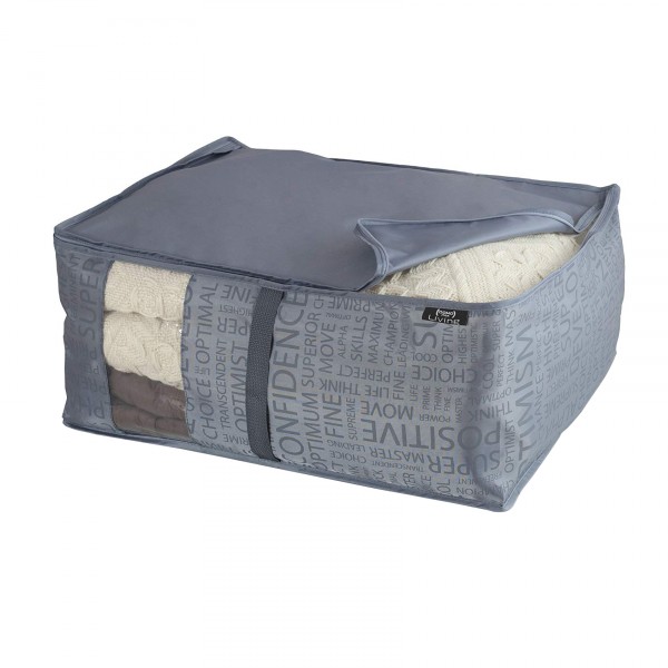 Custodia coperte domopak living urban large 909030 grigia 55x45x25 cm