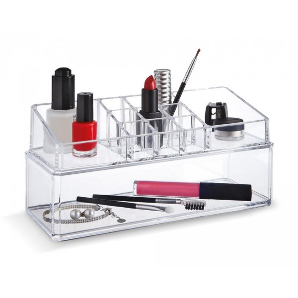 Organizzatore trucchi doppio domopak living 911540 23,3x9,4x11 cm