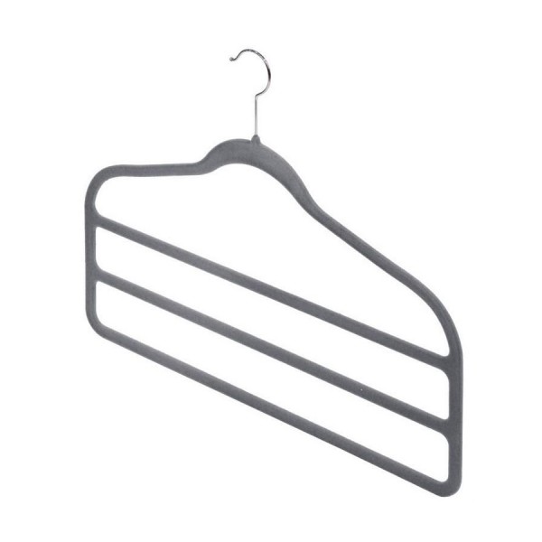 Grucce appendiabiti pantalone Domopak living antiscivolo set 2 pz 45 cm grigio