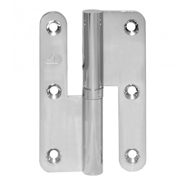 Cerniera pomella bt 100x65 ott. cromo lucido sx