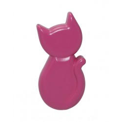 Pomolo gatto plastica 27x55 mm fucsia