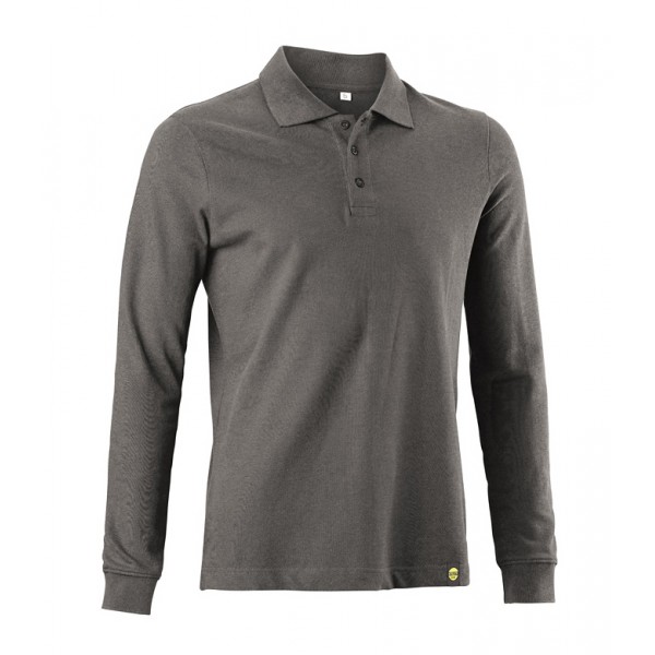 Polo atlantis ii man. lunga grigio acciaio tg. l