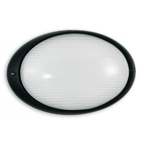 Plafoniera per esterni nero ip54 e27 max 100w