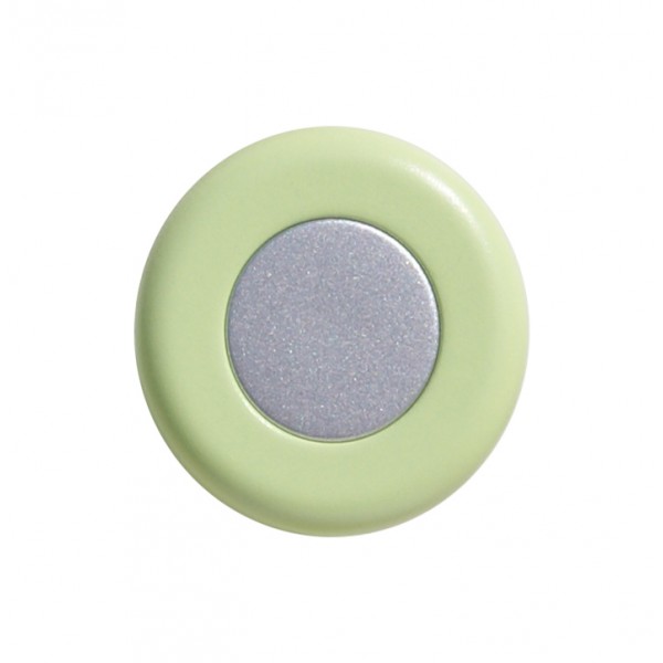 Pomolo tondo plastica d. 36 mm verde / grigio