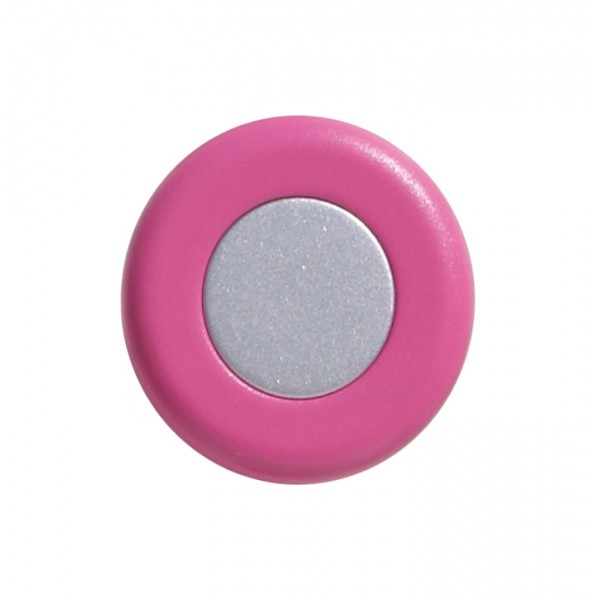 Pomolo tondo plastica d. 36 mm fucsia / grigio