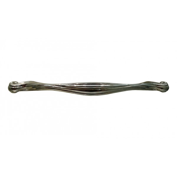 Maniglia barocca int. 160-192 / 211x18 nickel luc.