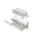Cestello estraibile portabottiglie con due ripiani cromati 60 x 50 cm Inoxa 1102Y6050