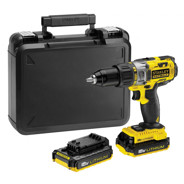 Trapano avvitatore a percussione batteria 18 V con accessori Stanley fmc625d2-qw