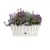 Fioriera da esterno Natura Bama con sottovaso 40,5x19x17,5 cm colore bianco