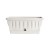 Fioriera da esterno Natura Bama con sottovaso 40,5x19x17,5 cm colore bianco