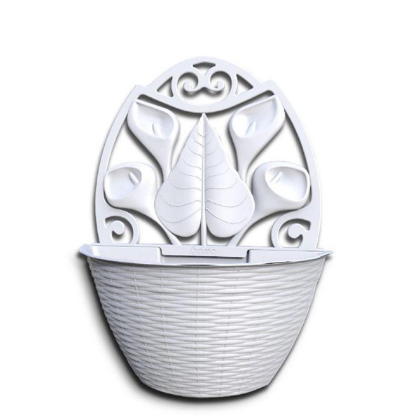 Vaso gerla a parete Bama Paglia 32x16x42,5 cm colore panna