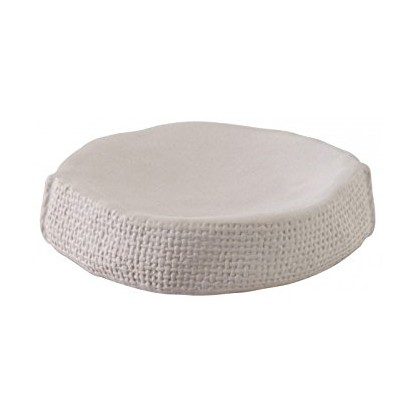 Porta sapone linea sacco in ceramica bianco