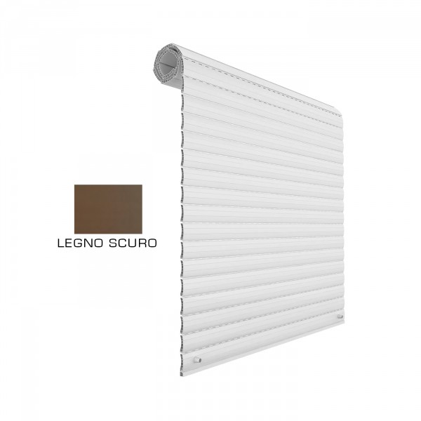 Kit tapparella pvc 83 x 160 cm torino legno scuro 4 kg/mq rollplast