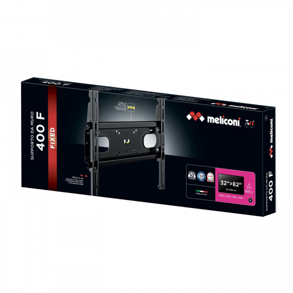 Supporto fisso staffa per tv fino a 80 pollici Meliconi SlimStyle 400 F nero