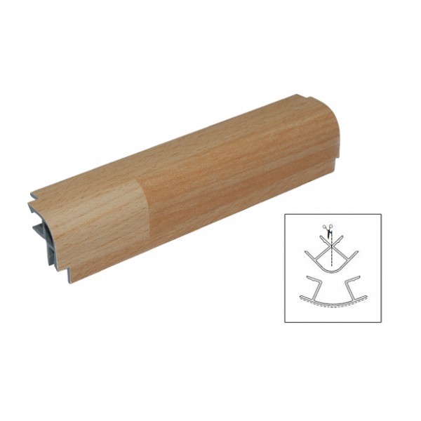Multiangolo per zoccolo da cucina h 100 mm colore faggio listellare