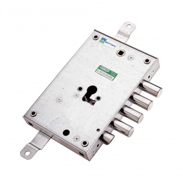 Serratura di sicurezza Mottura 898571MRSQ ad applicare EURODOOR triplice cilindro europeo per porte blindate