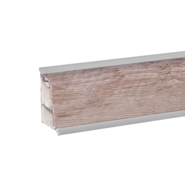 Alzatina top cucina in alluminio rivestito 4 mt canyon oak (0374)