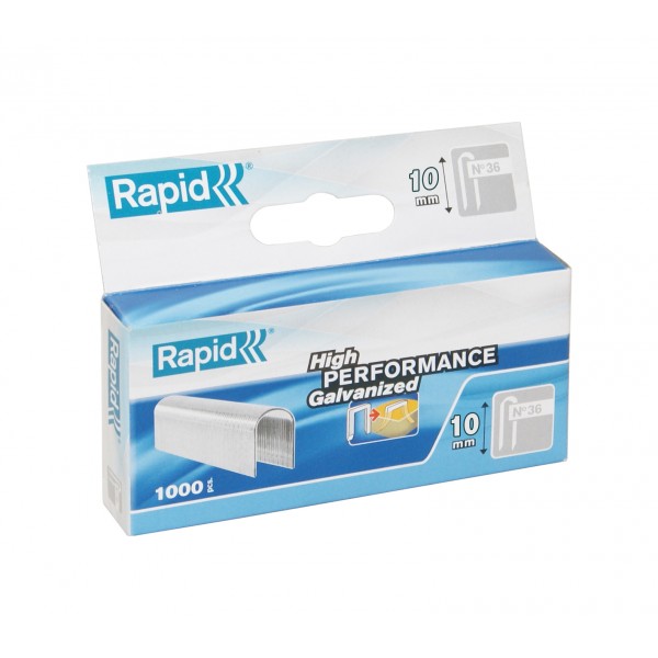 Rapid 36 - graffe per cavi 10 x 7,7 mm (1000 pz)