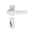 Maniglia hoppe toulon con rosetta e bocchetta rettangolari foro yale 30x69 mm bianco traffico per porte da interni