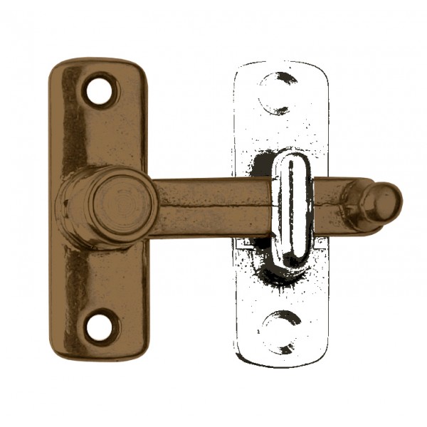Tavellino senza incontro ottone bronzato