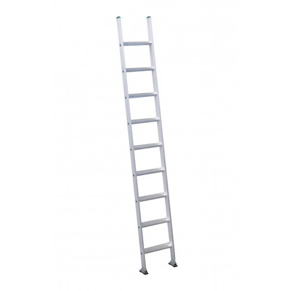 Scala prima L 9 gradini alluminio h. 285 cm con piedi