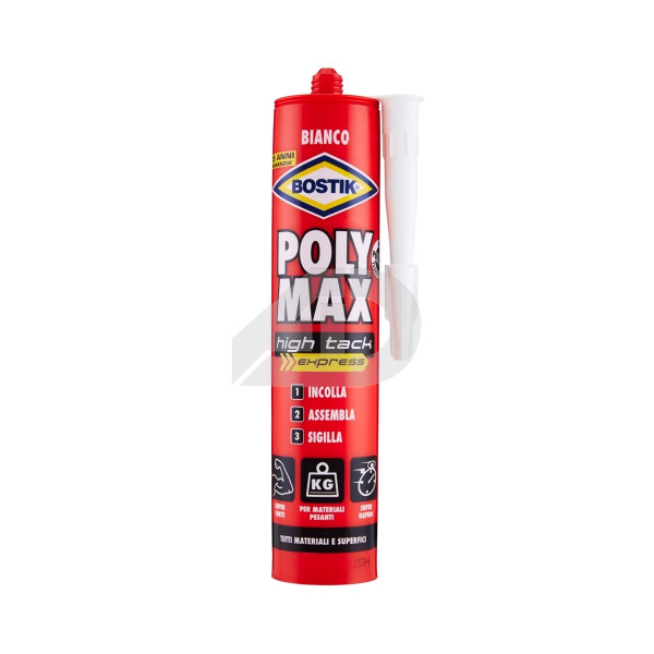 Colla universale Bostik Poly Max Tack Express bianco cartuccia da 425 grammi D6118