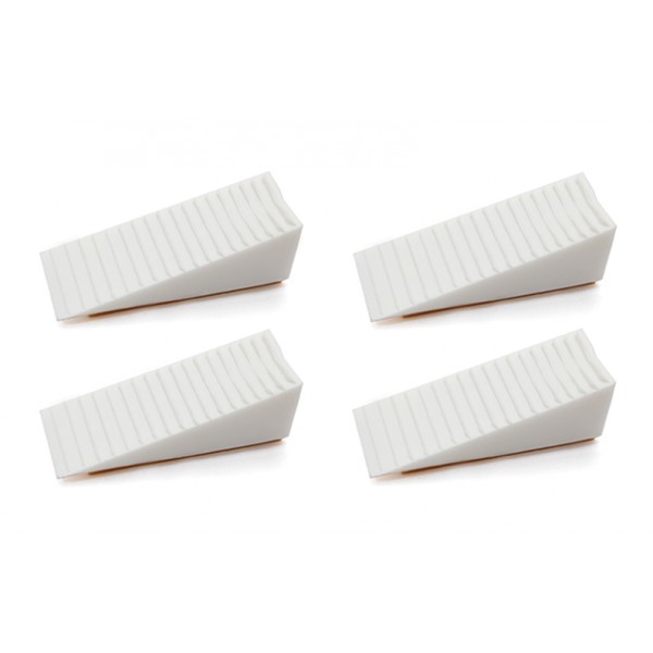 Fermaporta a cuneo plastica bianco (4 pz)
