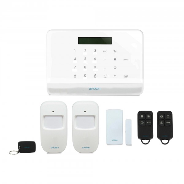 Kit allarme con combinatore telefonico gsm pstn avidsen bianco