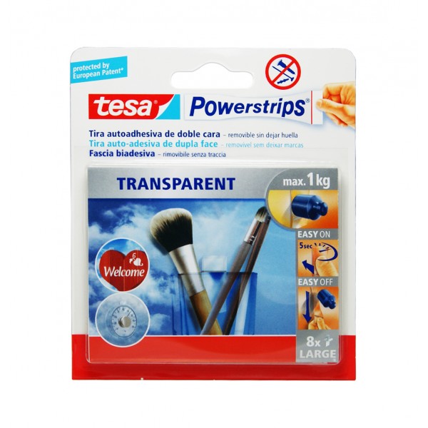 Powerstrips® strisce deco trasparenti large 0x0