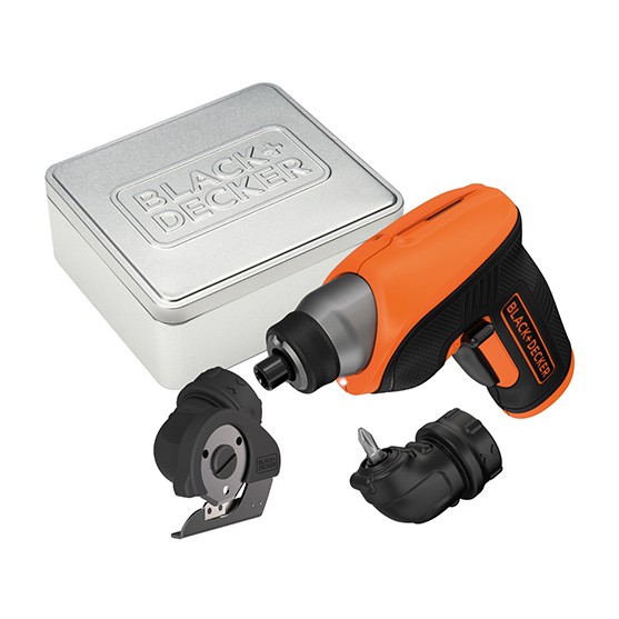 Avvitatore 3,6 v + 2 teste + scatola metallica