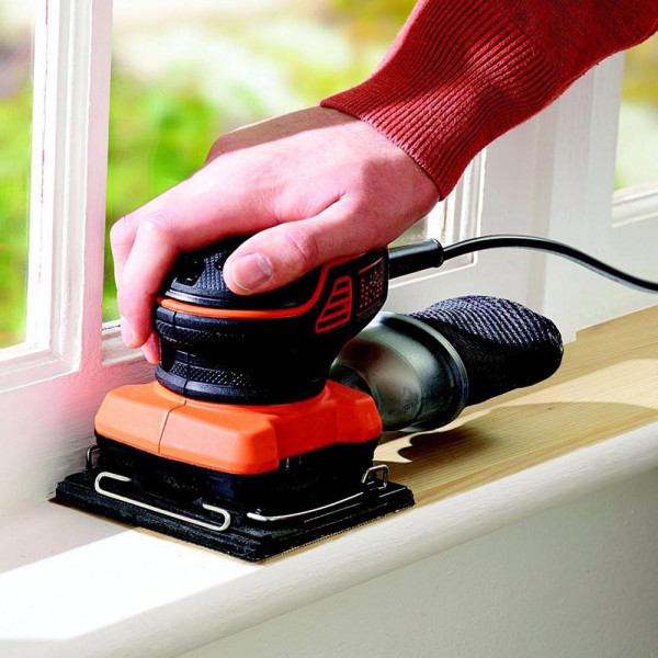 Levigatrice orbitale 220 w 114x114 mm - ka450 black &amp; decker + accessori