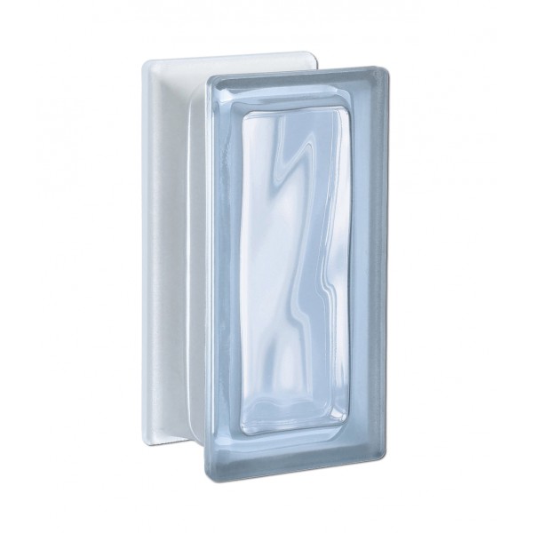 Vetromattone 90x190x80mm vetr ondulato trasparente