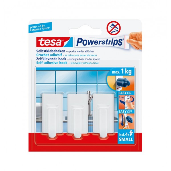Tesa powerstrips® small gancio bianco classic 0x0
