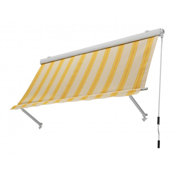 Tenda da sole cassonata beige/giallo 250x250 cm 