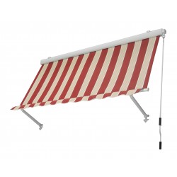 Tenda da sole cassonata beige/bordeaux 250x250 cm