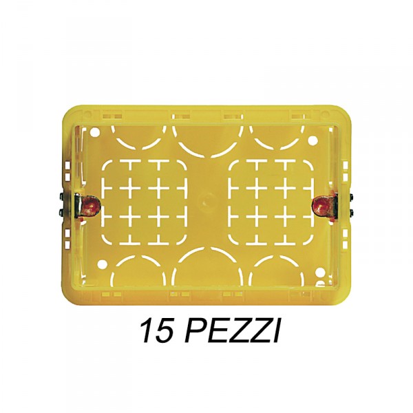 15 scatole incasso derivazione 503e bticino 3 moduli cassetta 503 giallo