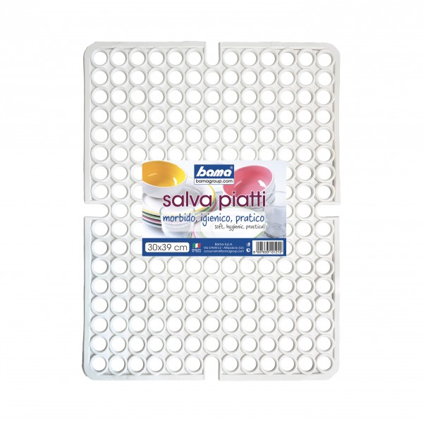 Tappeto lavello grande 30x39 cm. colore bianco