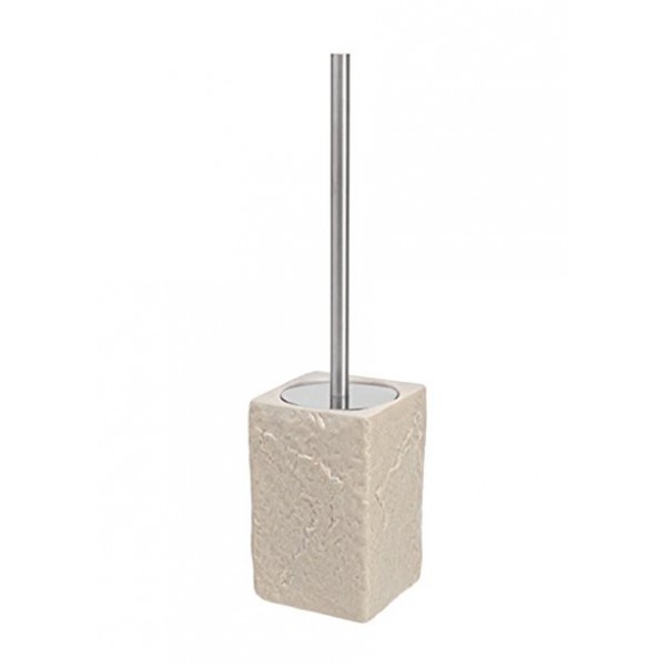 Porta scopino linea petra in ceramica beige