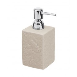 Dispenser sapone linea petra in ceramica beige