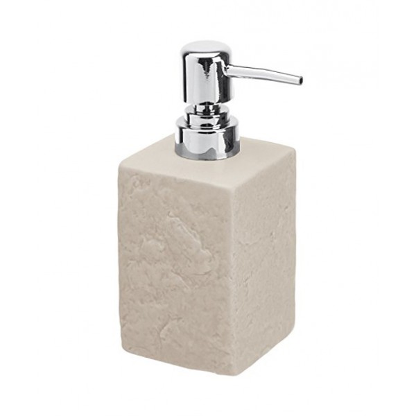 Dispenser sapone linea petra in ceramica beige